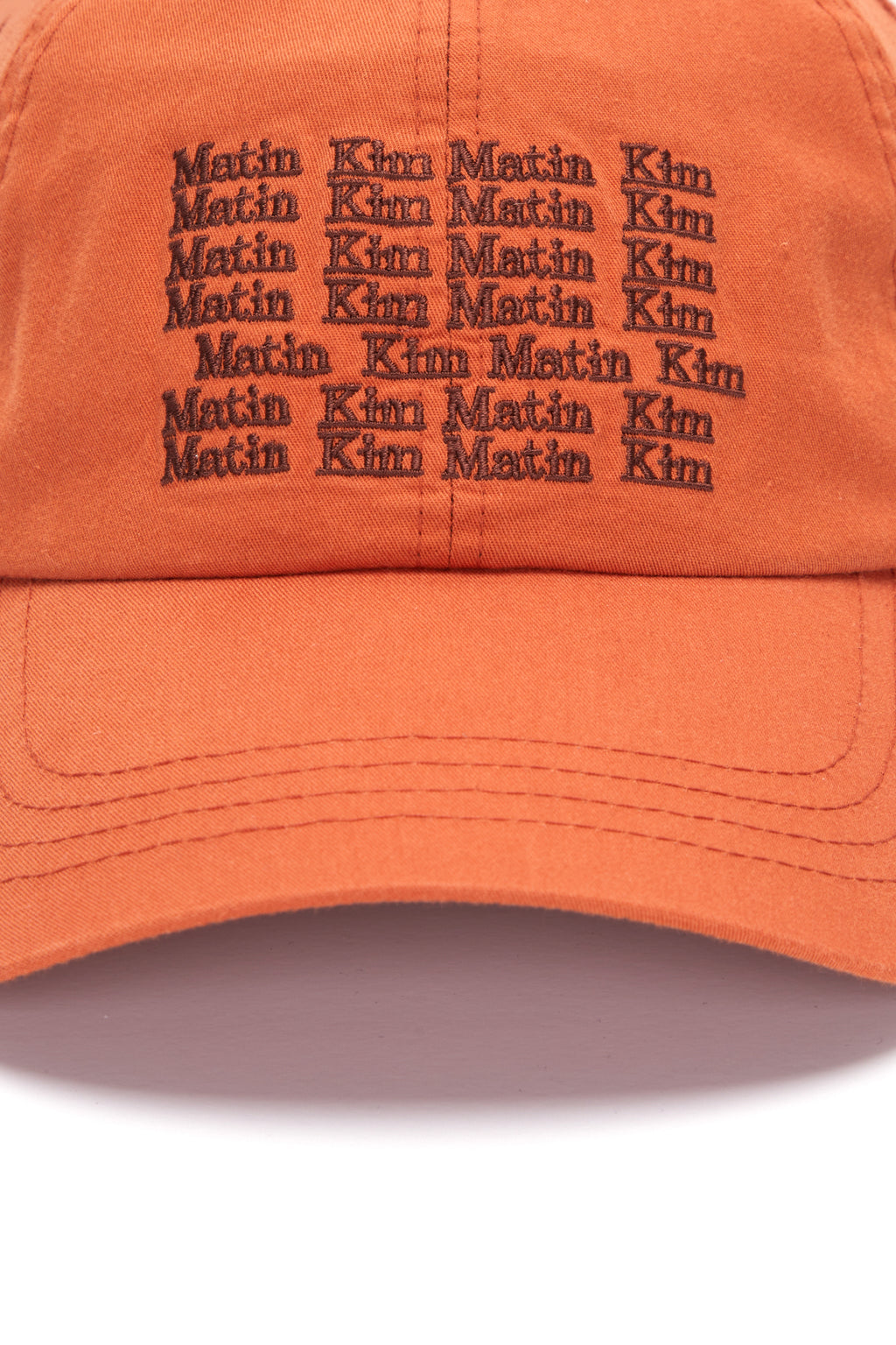 [matinkim] LETTERING BALL CAP IN ORANGE