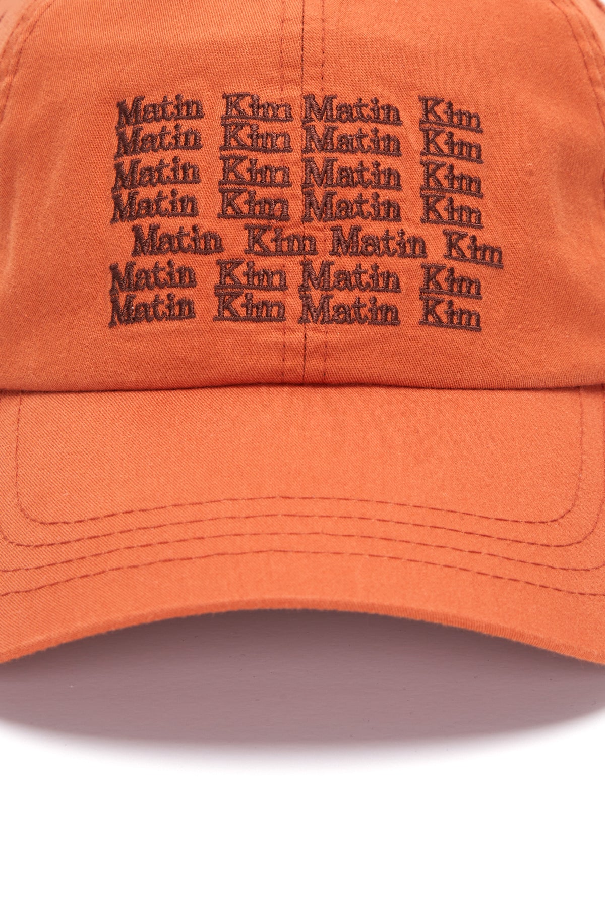 [matinkim] LETTERING BALL CAP IN ORANGE