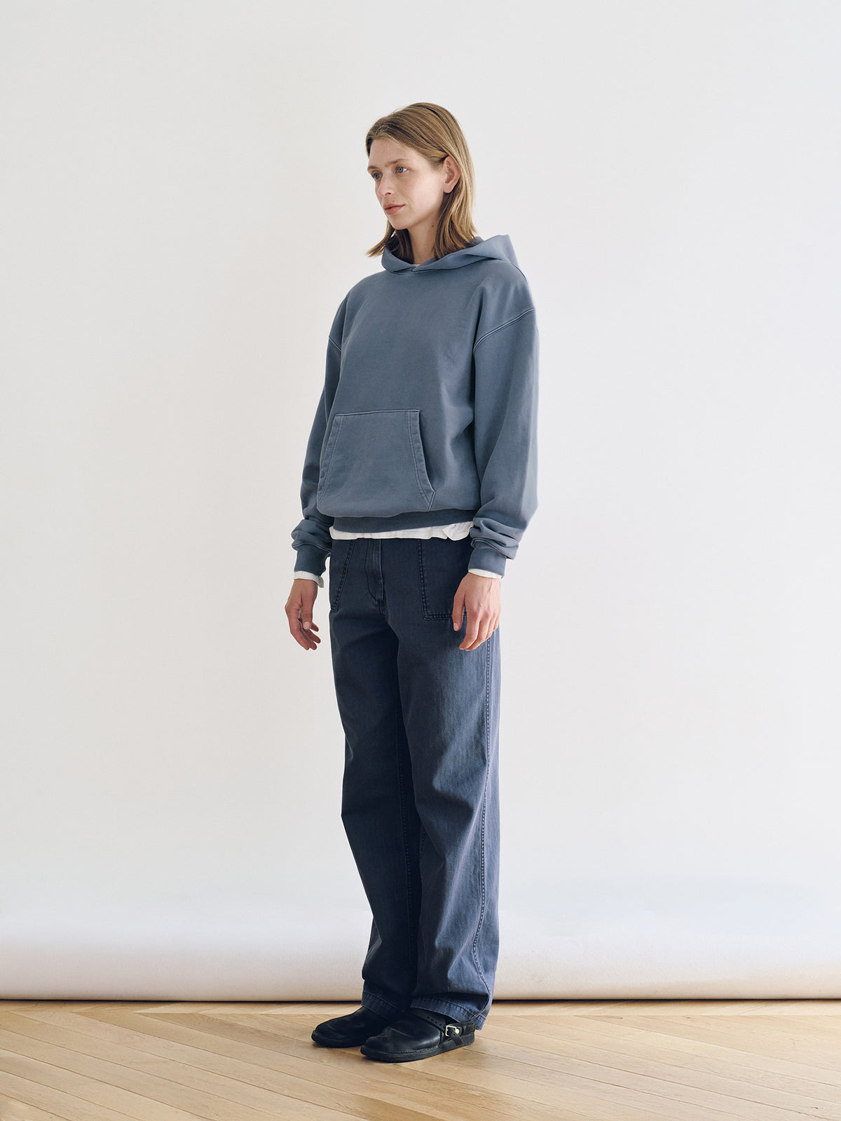 Nothing Written Meadow washed cotton pants (Washed blue)