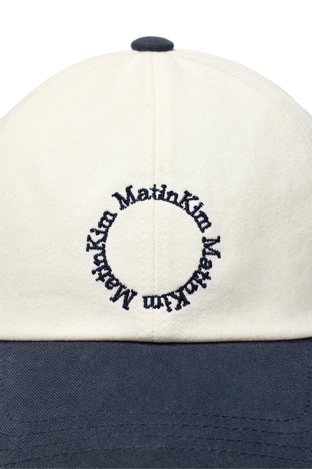 [matinkim] TWO TONE CIRCLE LOGO BALL CAP IN NAVY