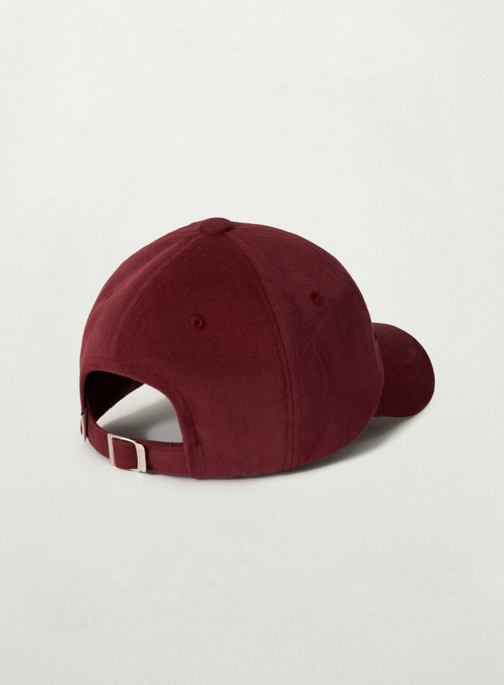 [satur] Vintage Casual Volume Embroidery Ball Cap - Burgundy