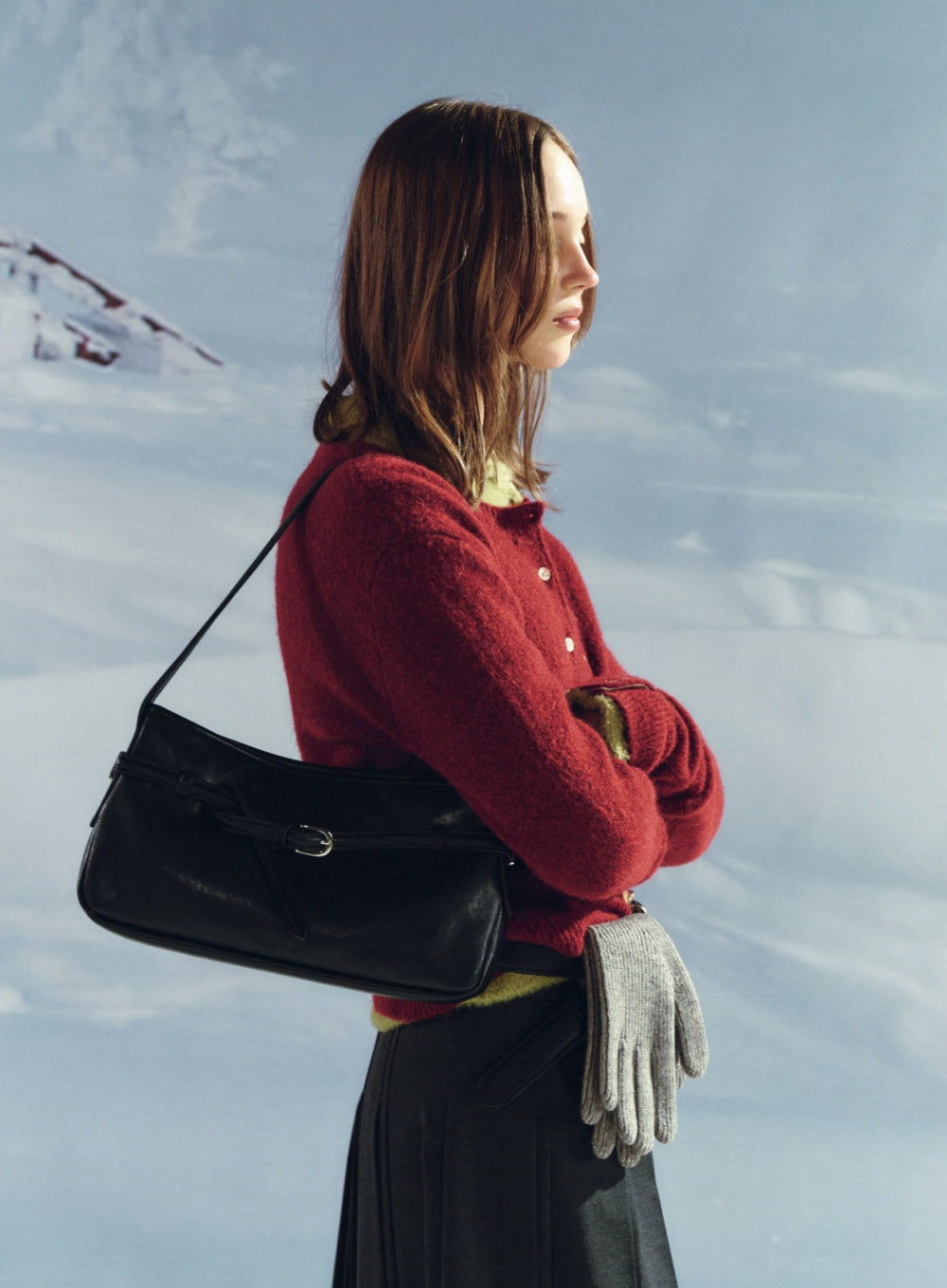 [satur] Belt Mini Shoulder Bag - Black