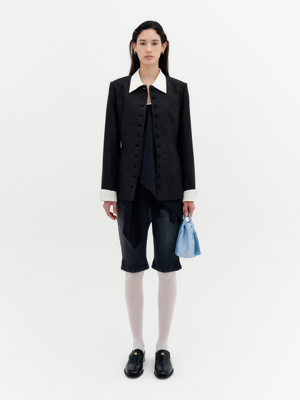 EENK Convertible Collar Jacket - Black