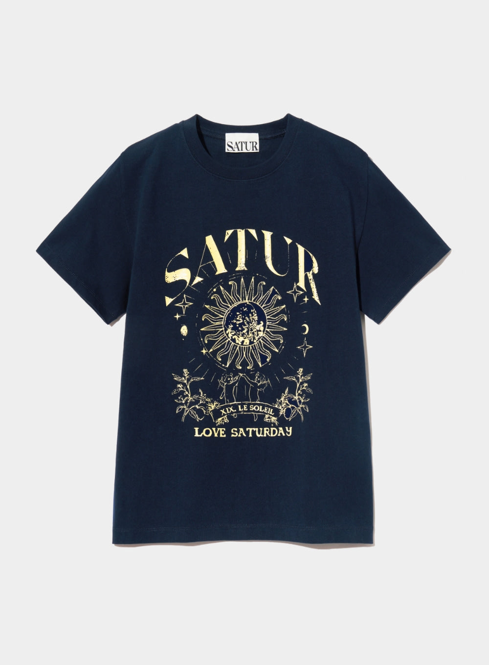 [satur] (W) Tarot Graphic T-Shirt - Classic Navy