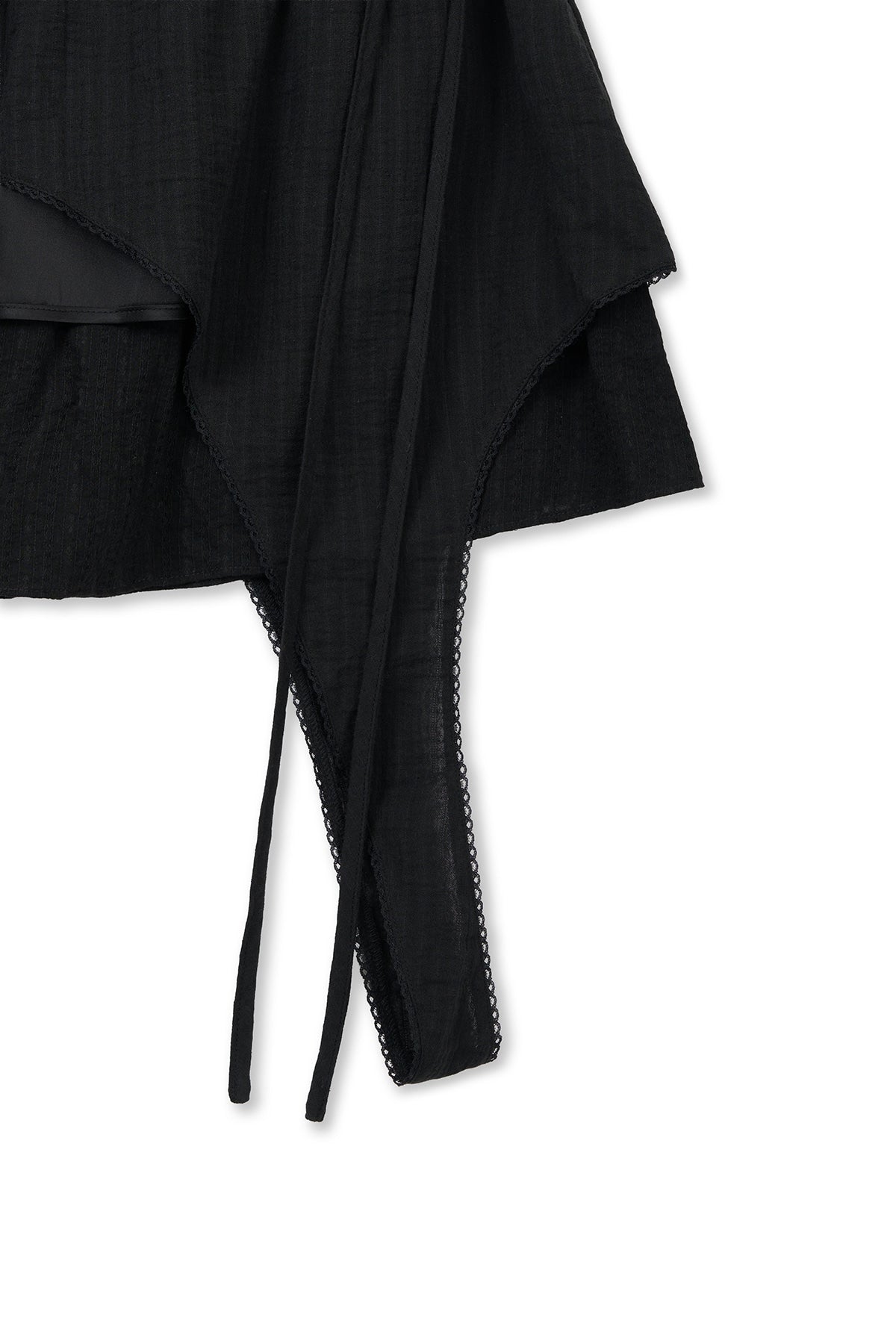 [matinkim] MULTI PANEL LAYERED SKIRT IN BLACK