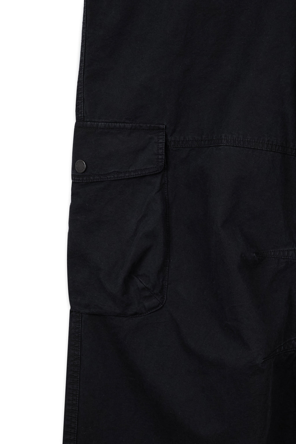 [matinkim] WASHED WIDE CARGO PANTS FOR MEN IN BLACK