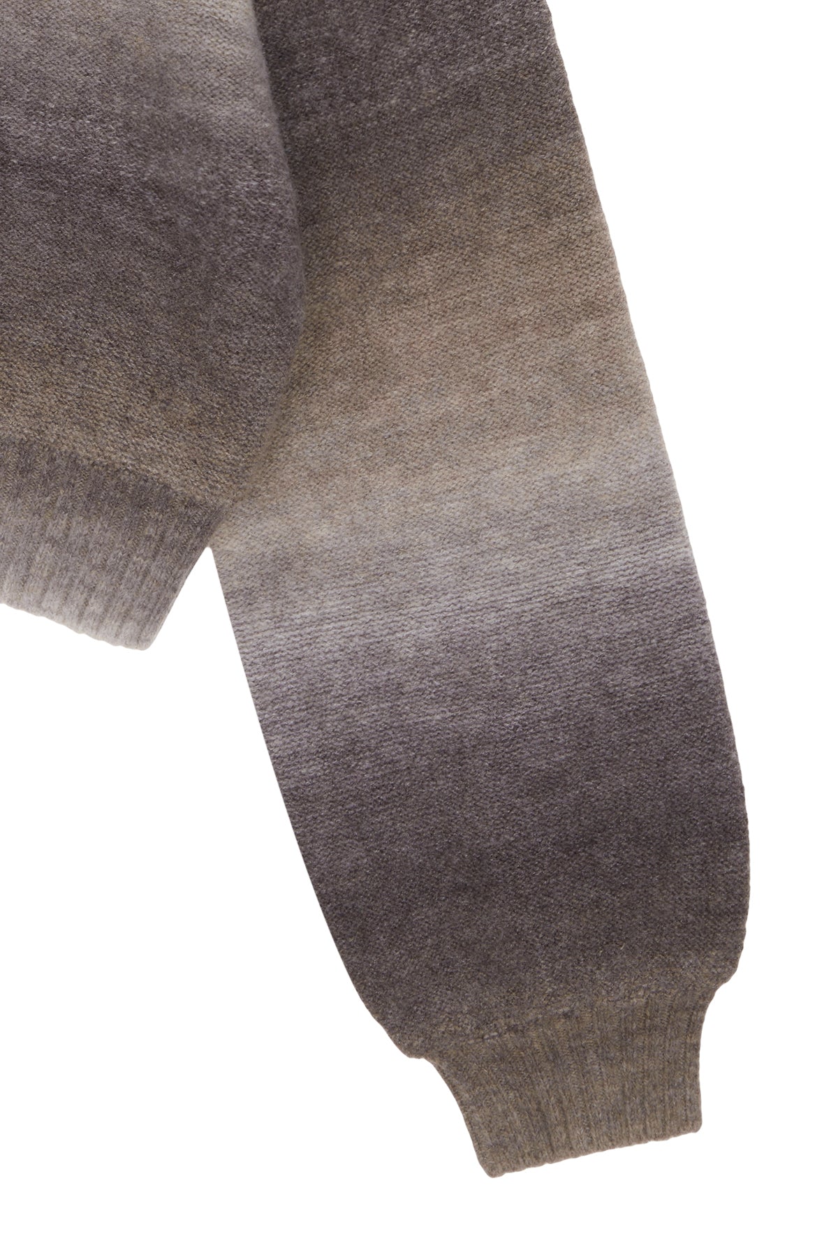 [matinkim] COZY GRADATION CARDIGAN IN BROWN