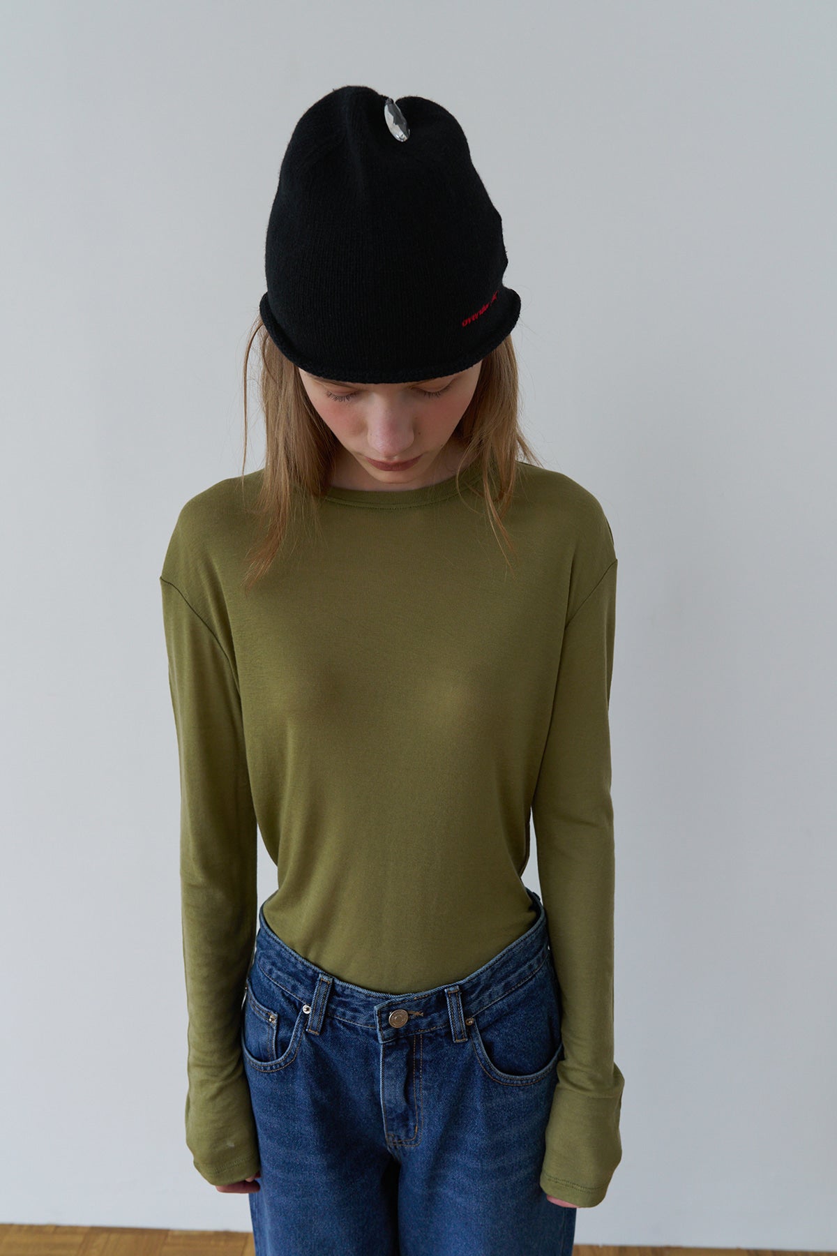 Overdueflair Soft Wool Tencel T-Shirt Olive