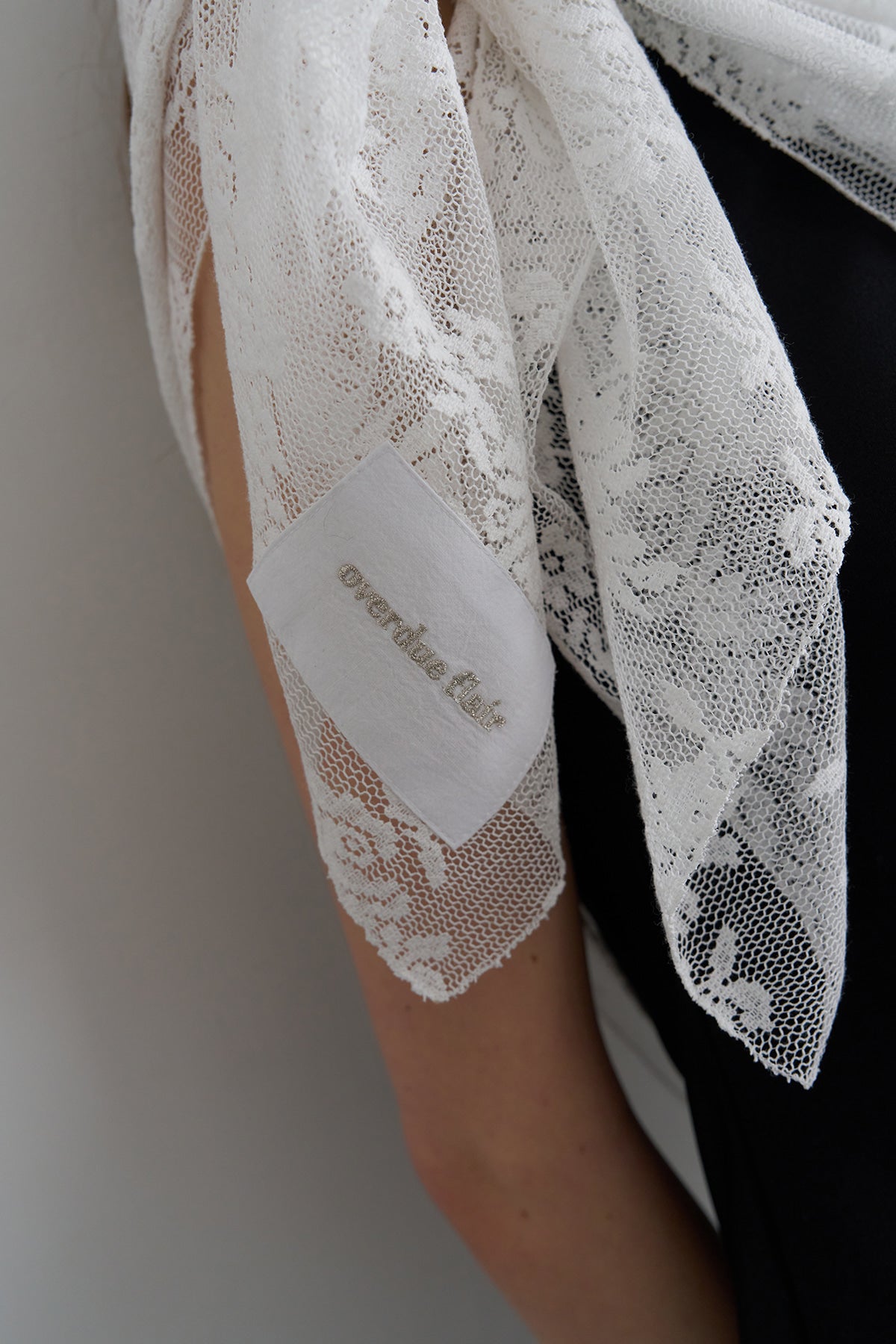 Overdueflair Lace Shawl Scarf Ivory