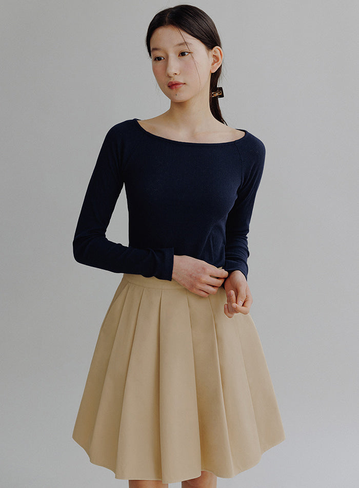 Mango Maniplease Kiko Flare Mini Skirt Beige