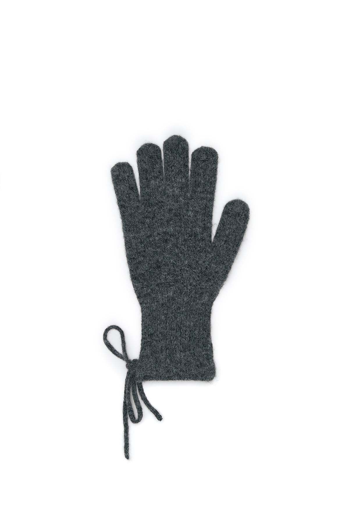 Matinkim Matin Kim Ribbon Finger Hole Gloves IN Charcoal