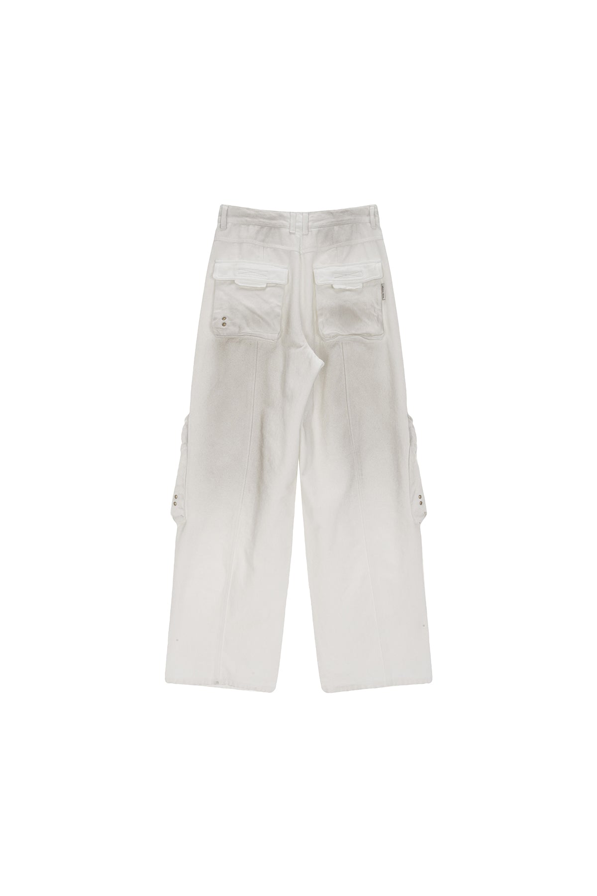 [matinkim] DIRTY WASHED HEAVY CARGO PANTS IN WHITE