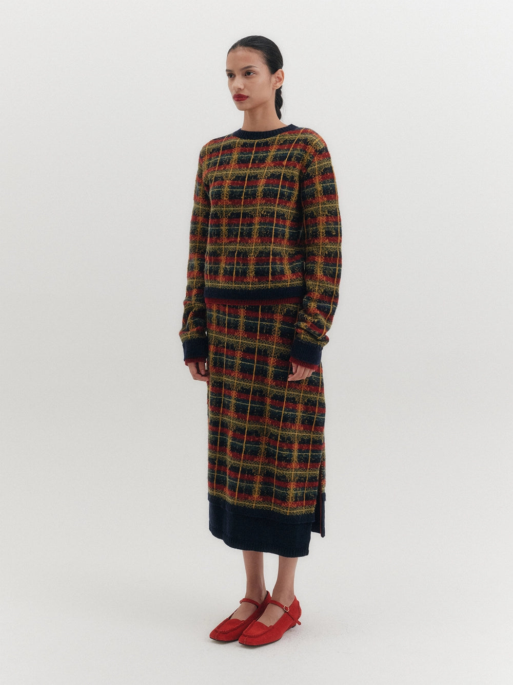 EENK Checked Knitwear Top - Multi