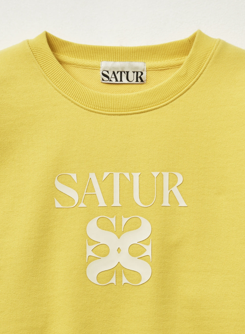[satur] (W) Apero Volume Sleeve Crop Sweatshirt - Yellow