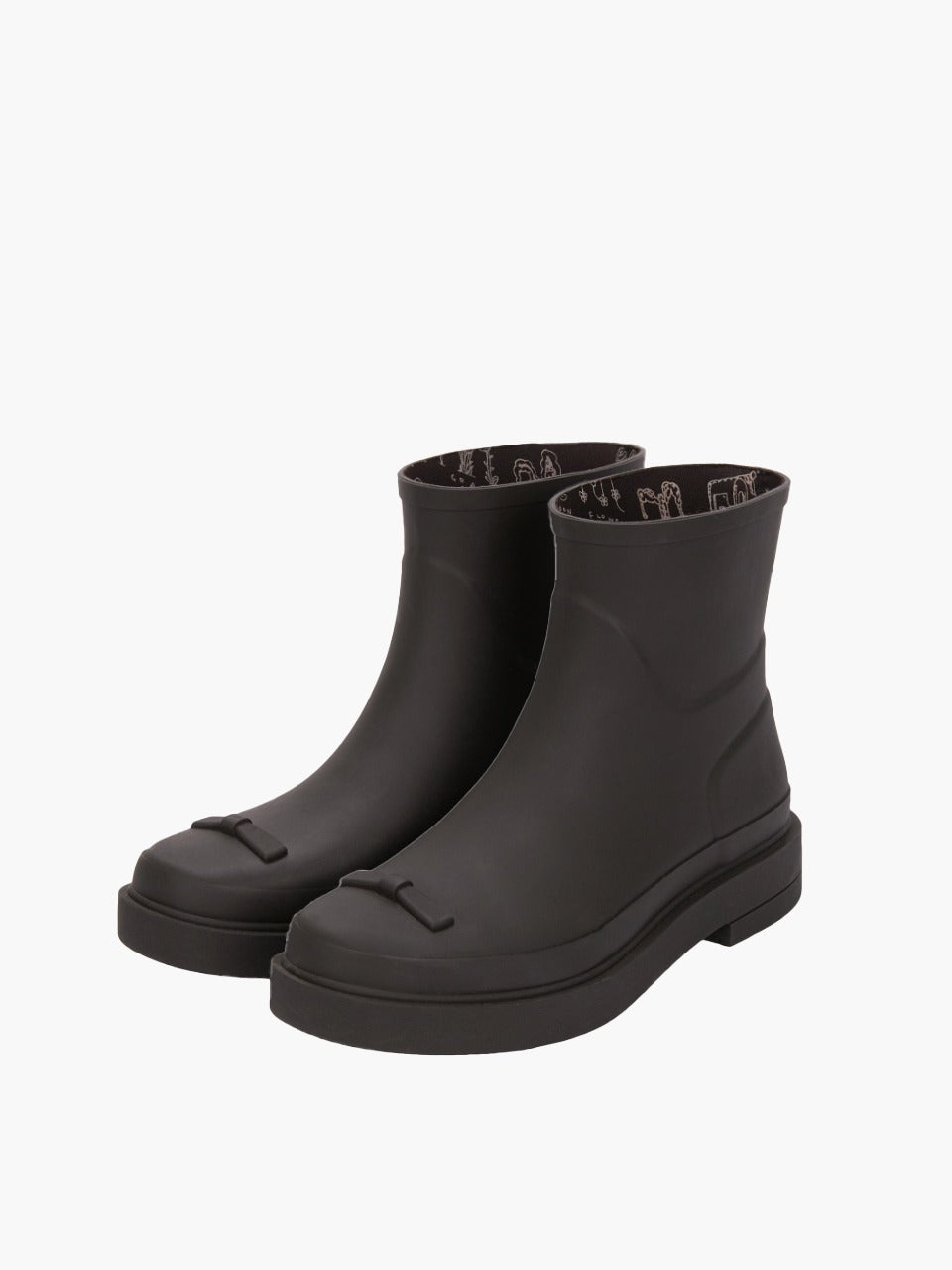 Margesherwood Ribbon Rubber Boots Short dark brown