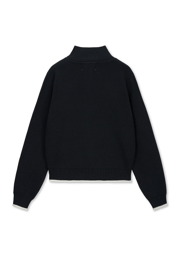 Matinkim Matin Spell Point Knit Zip UP IN Black