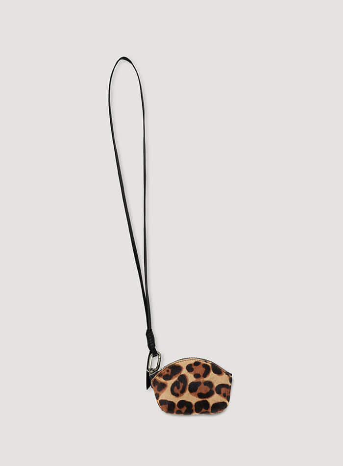 Mango Maniplease Bonit Leather Charm Leopard