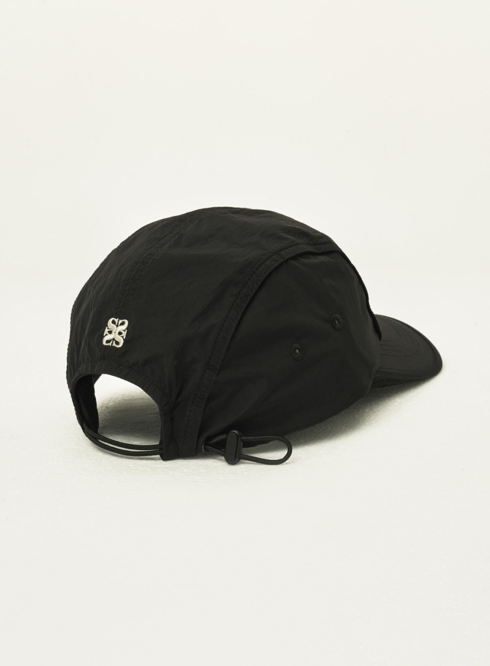 [satur] String 4 Panel Nylon Camp Cap - Black