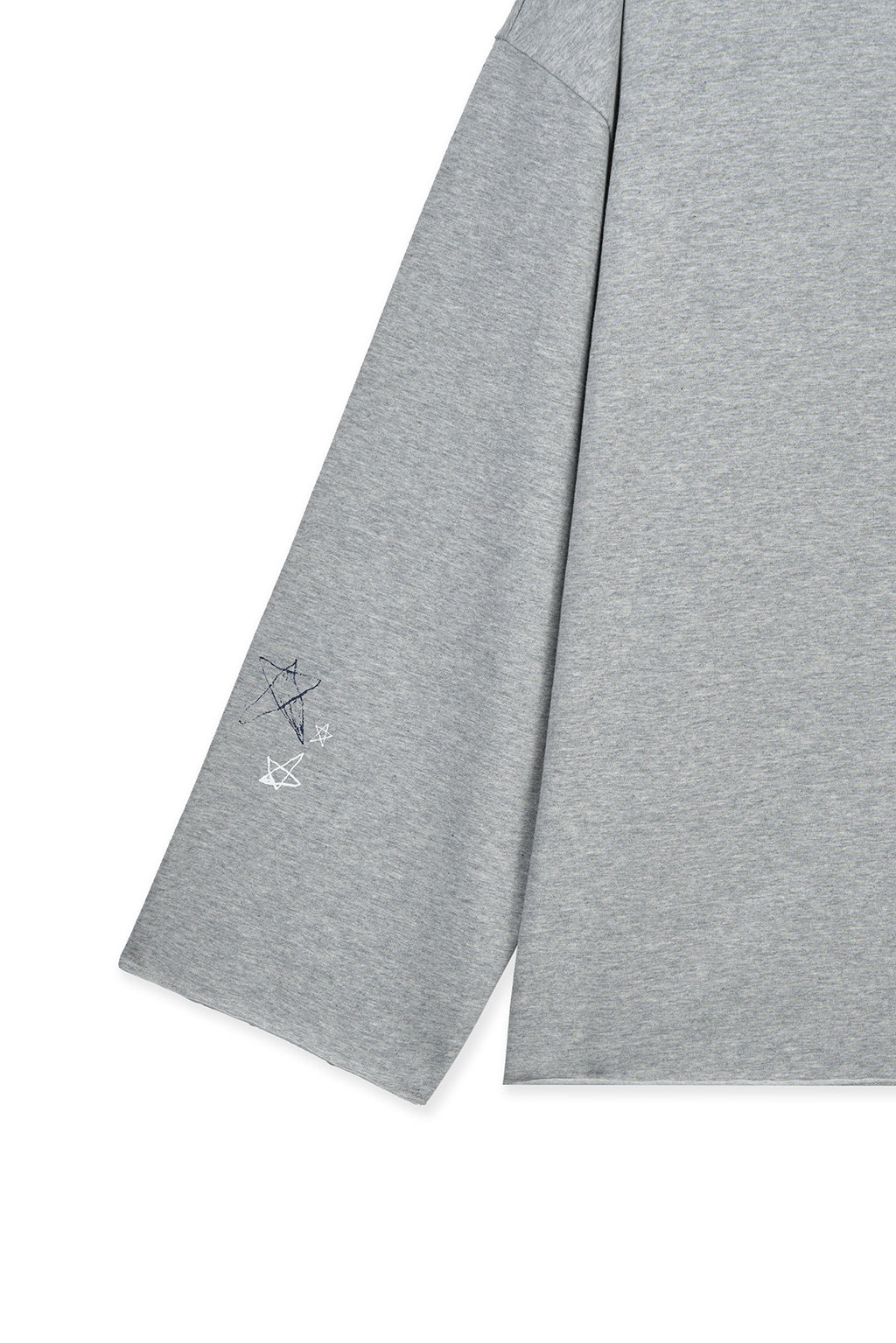 Matinkim Raw Hem Finished Boat Neck Top IN Grey