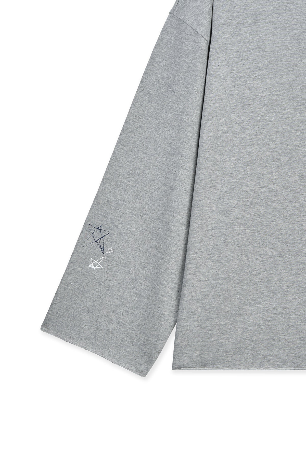 Matinkim Raw Hem Finished Boat Neck Top IN Grey