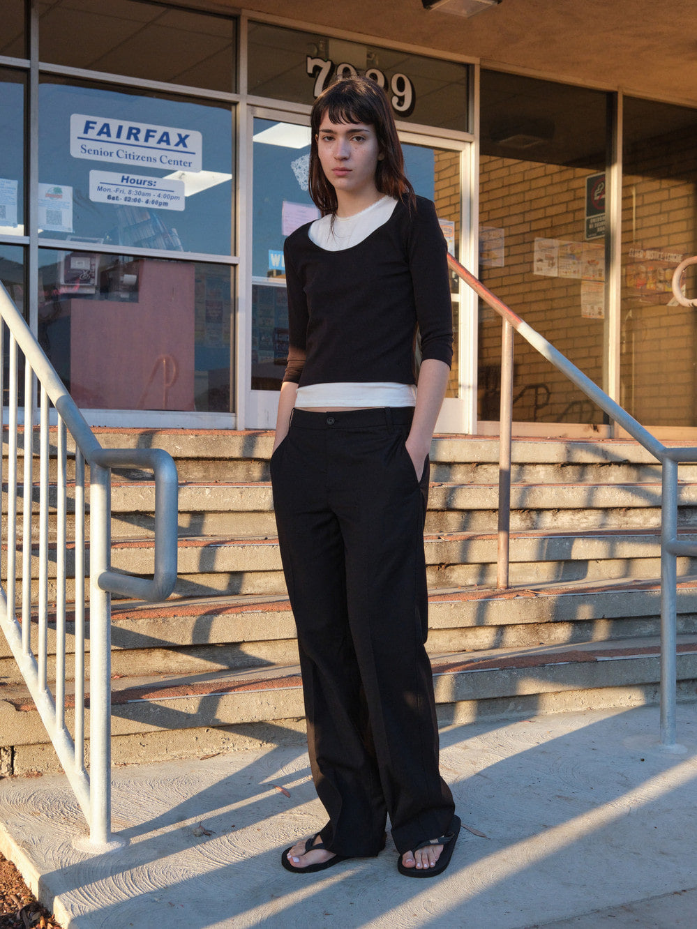 Low Classic Lc Silket 3/4 Baby Tee Black