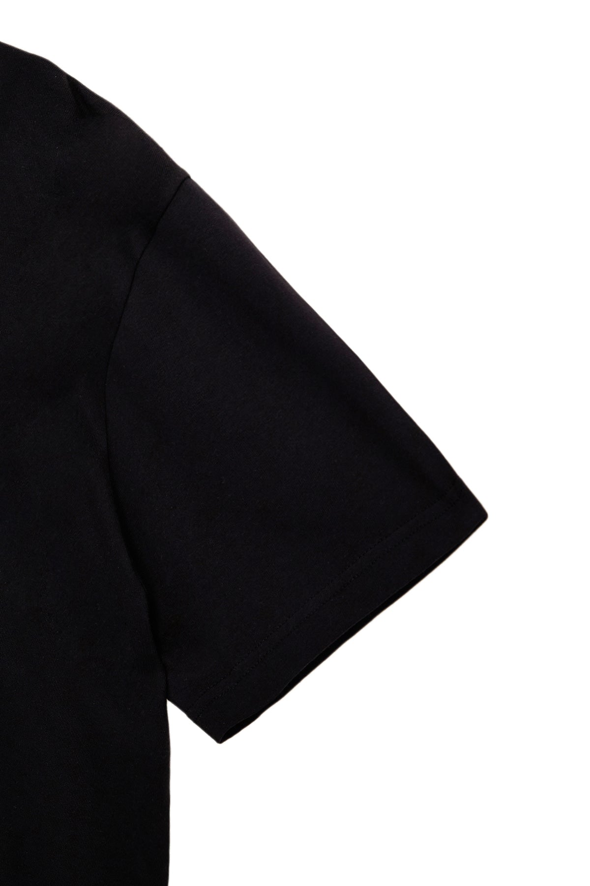 [matinkim] STAMP LOGO GRAPHIC OVERSIZE TOP FOR MEN IN BLACK