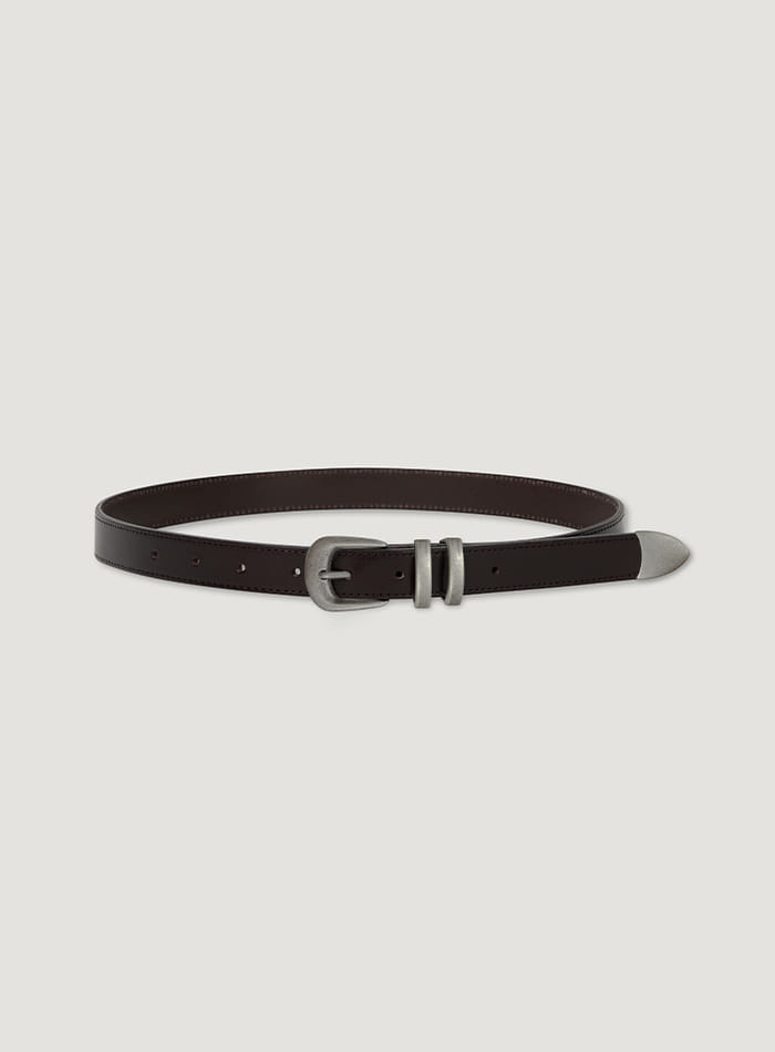 Mango Maniplease Barn Belt Deep Brown
