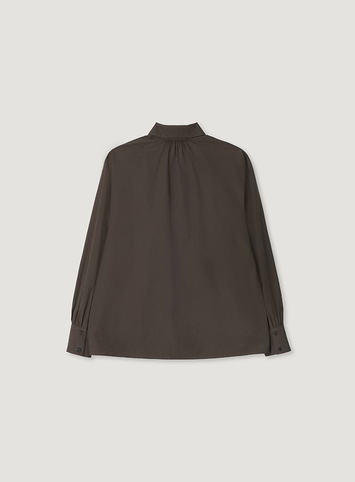 Mango Maniplease Ben High Neck Shirt Brown
