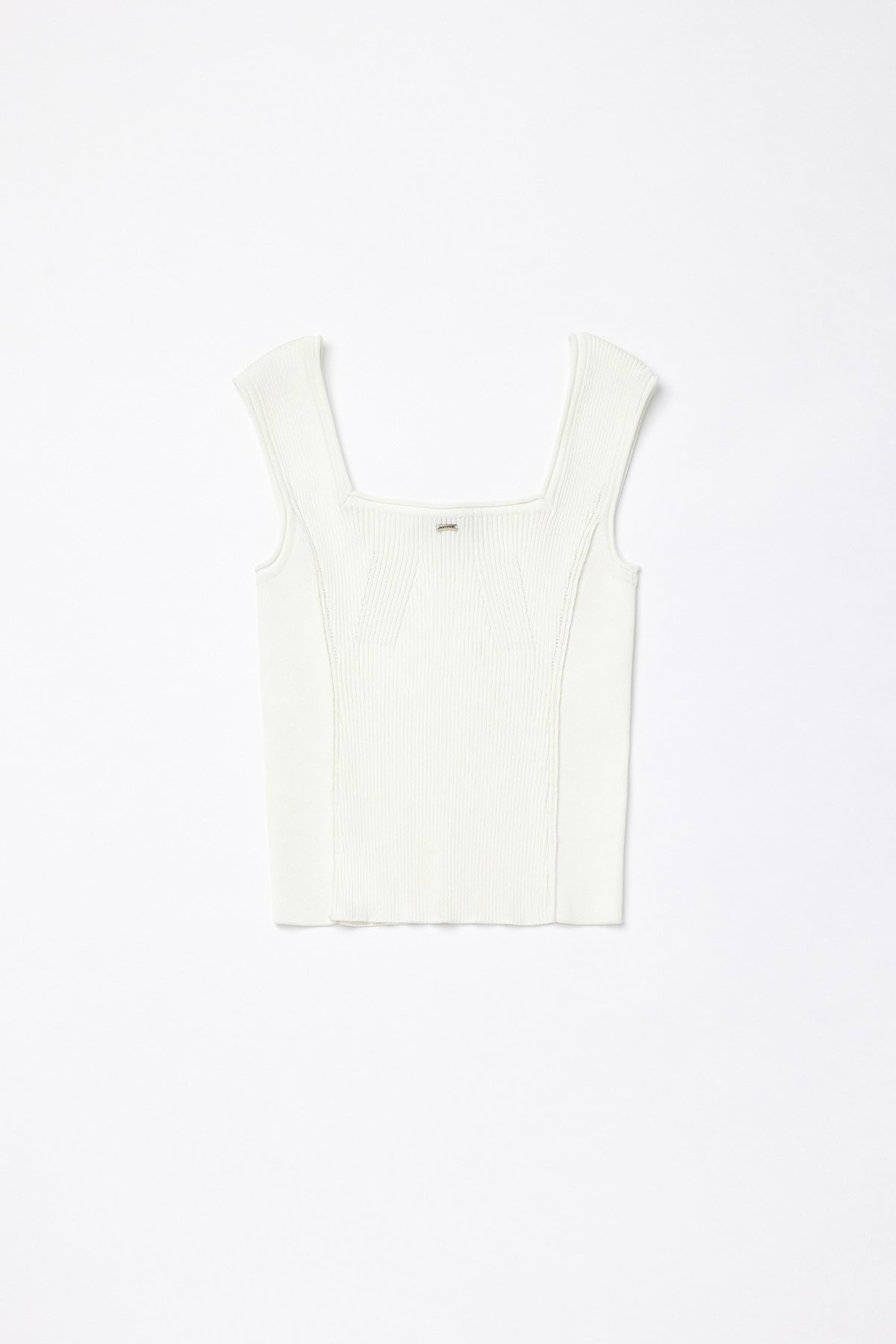 Matinkim Square Neck Sleeveless Knit Top IN White