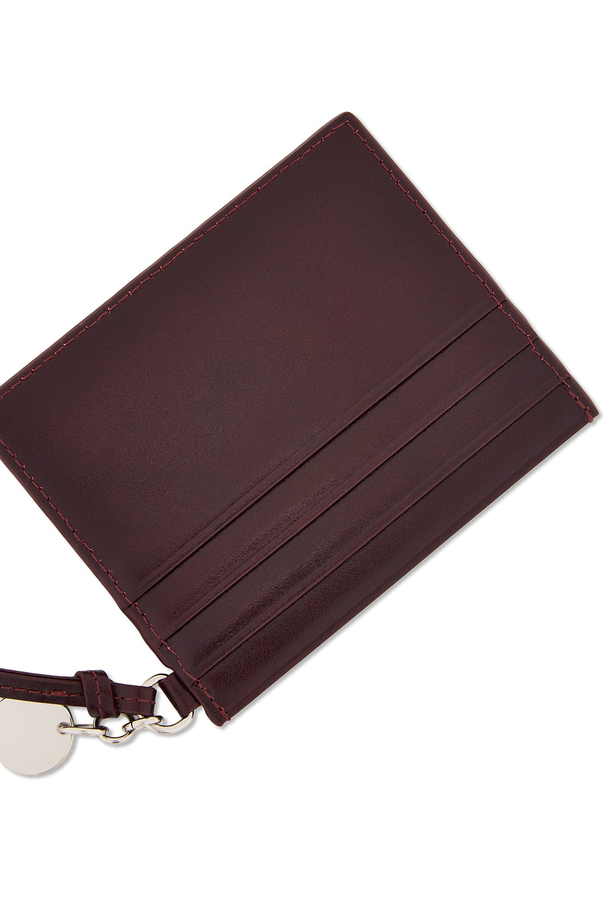 Matinkim Steel Logo Rivet Card Wallet IN Wine
