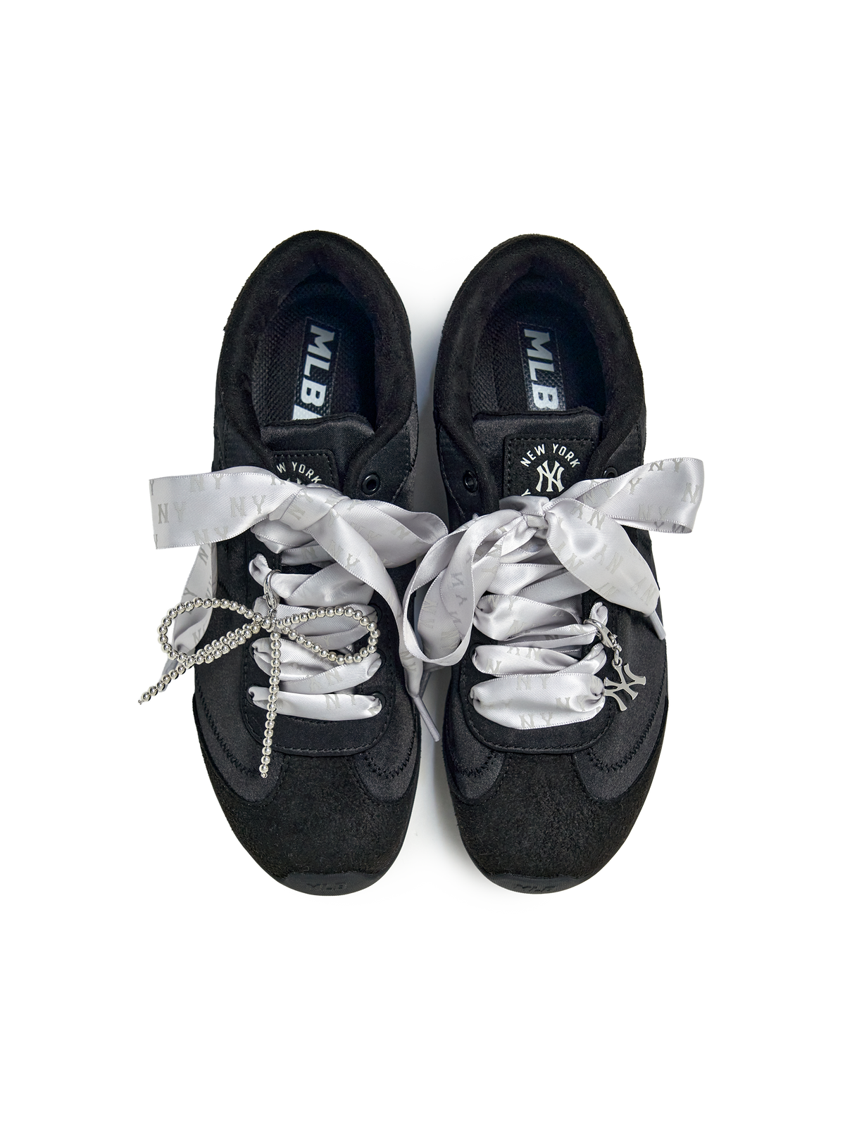 Mlb Team Logo Pearl Ribbon Shoelace Set