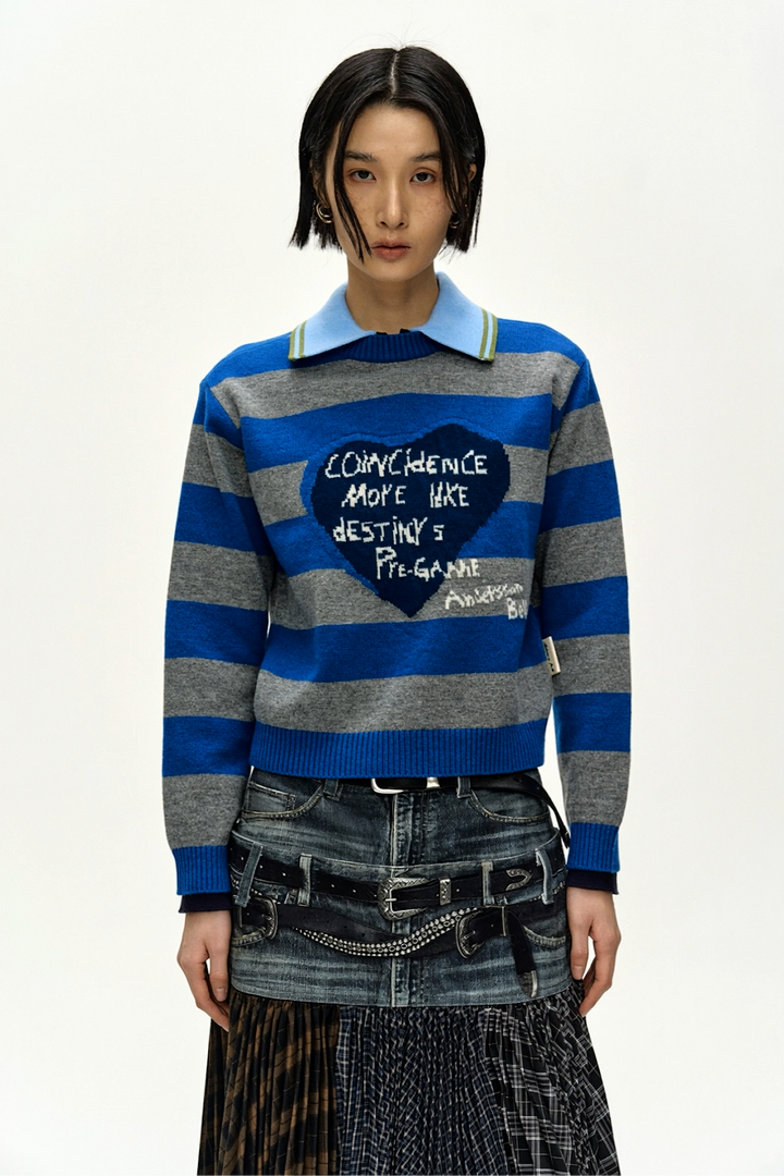 Andersson Bell 26 Girl'S Heart Message Crew-Neck Sweater