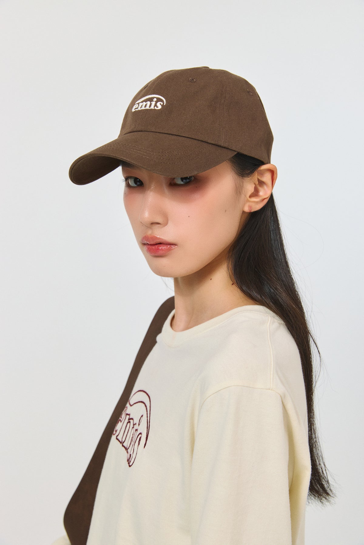 Emis Small Logo Ball Cap-Brown