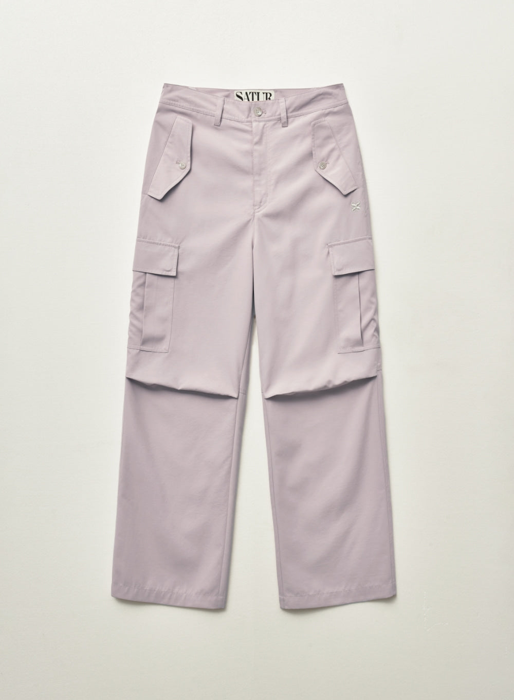 [satur] Wide String Cargo Pants - Lavender