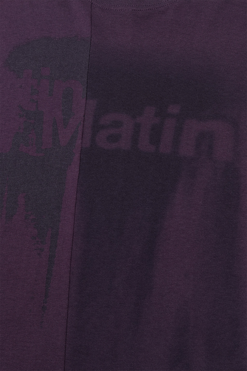 Matinkim Unbalance Printing Top For Men IN Purple