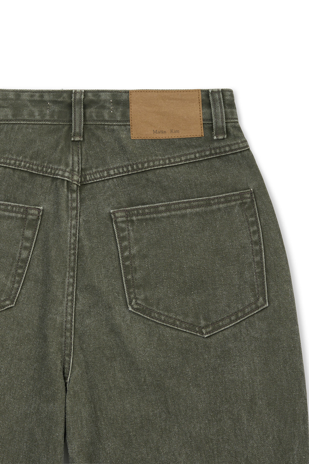 [matinkim] Dart Point Denim Pants IN Khaki