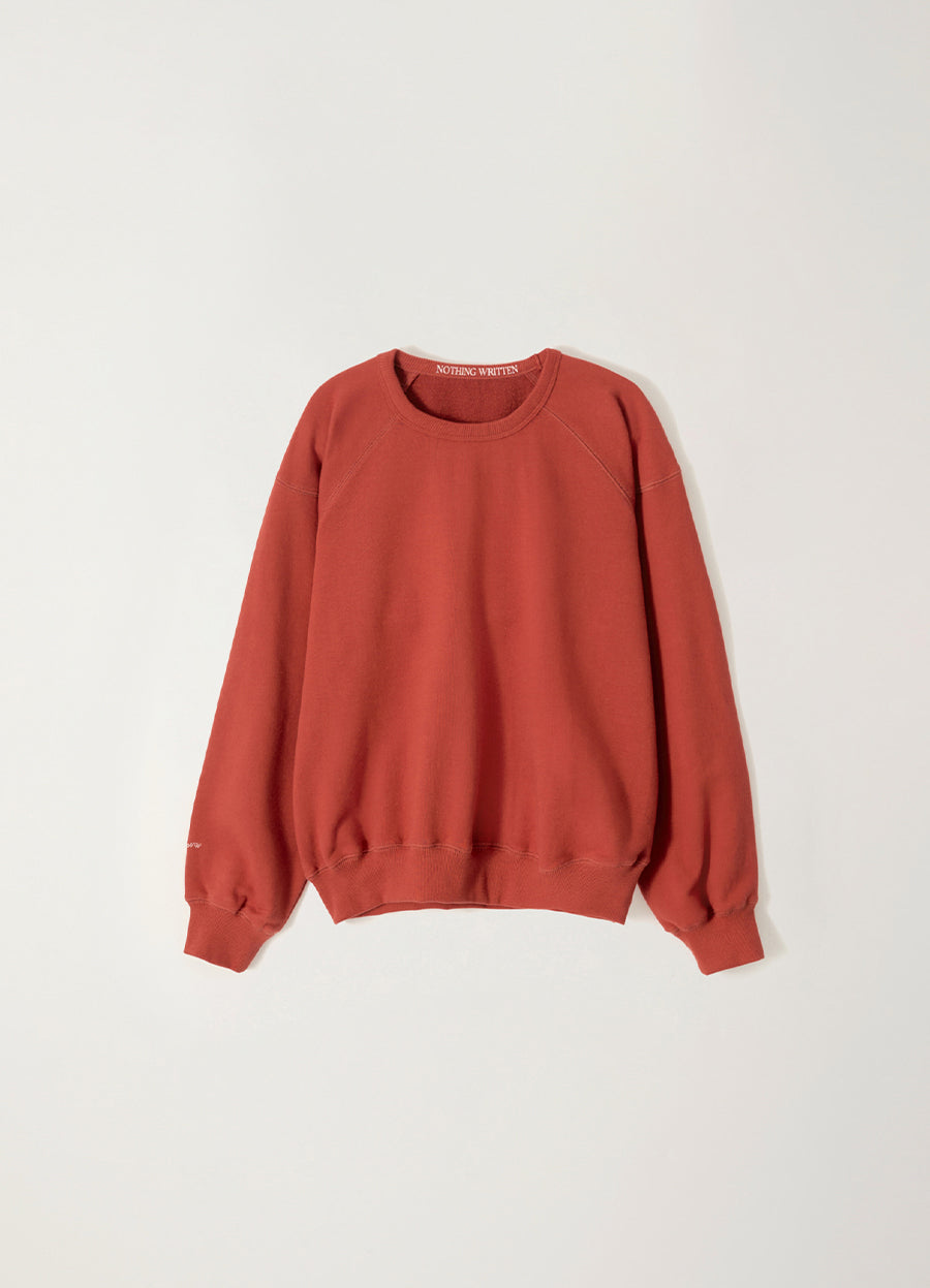 Nothing Written Cotton crewneck sweatshirt (Vintage brick)
