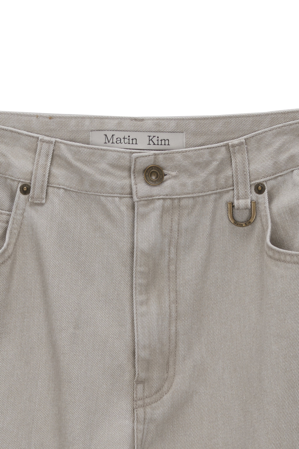 Matinkim Double Knee Cotton Denim Pants For Men IN Beige