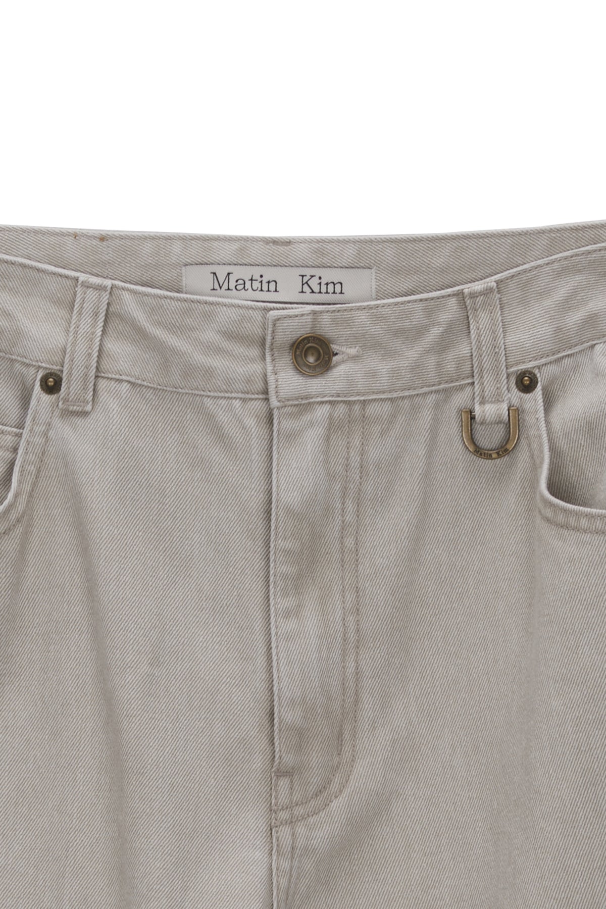 Matinkim Double Knee Cotton Denim Pants For Men IN Beige