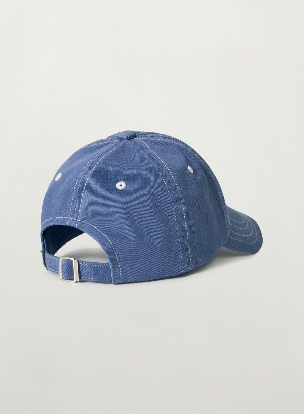 Satur Contrast Color Stitch Dyed Ball Cap - Blue