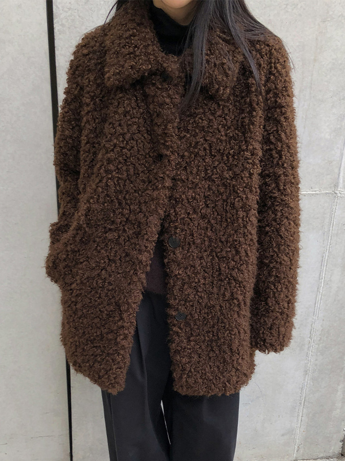 Raive Fluffy Half Fur Jacket