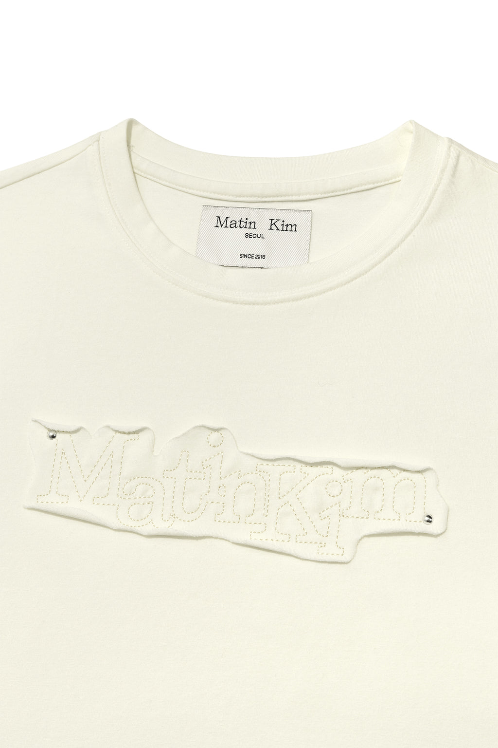 Matinkim Applique Logo Patch Top IN Cream