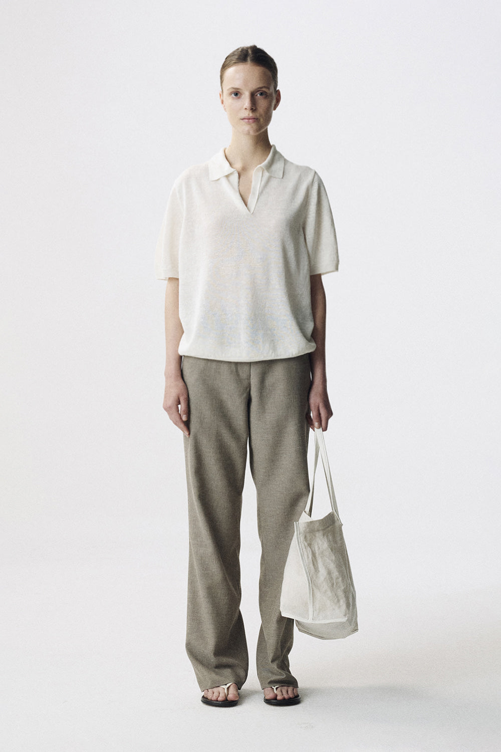 Nothing Written Loret polo knit top (Off white)