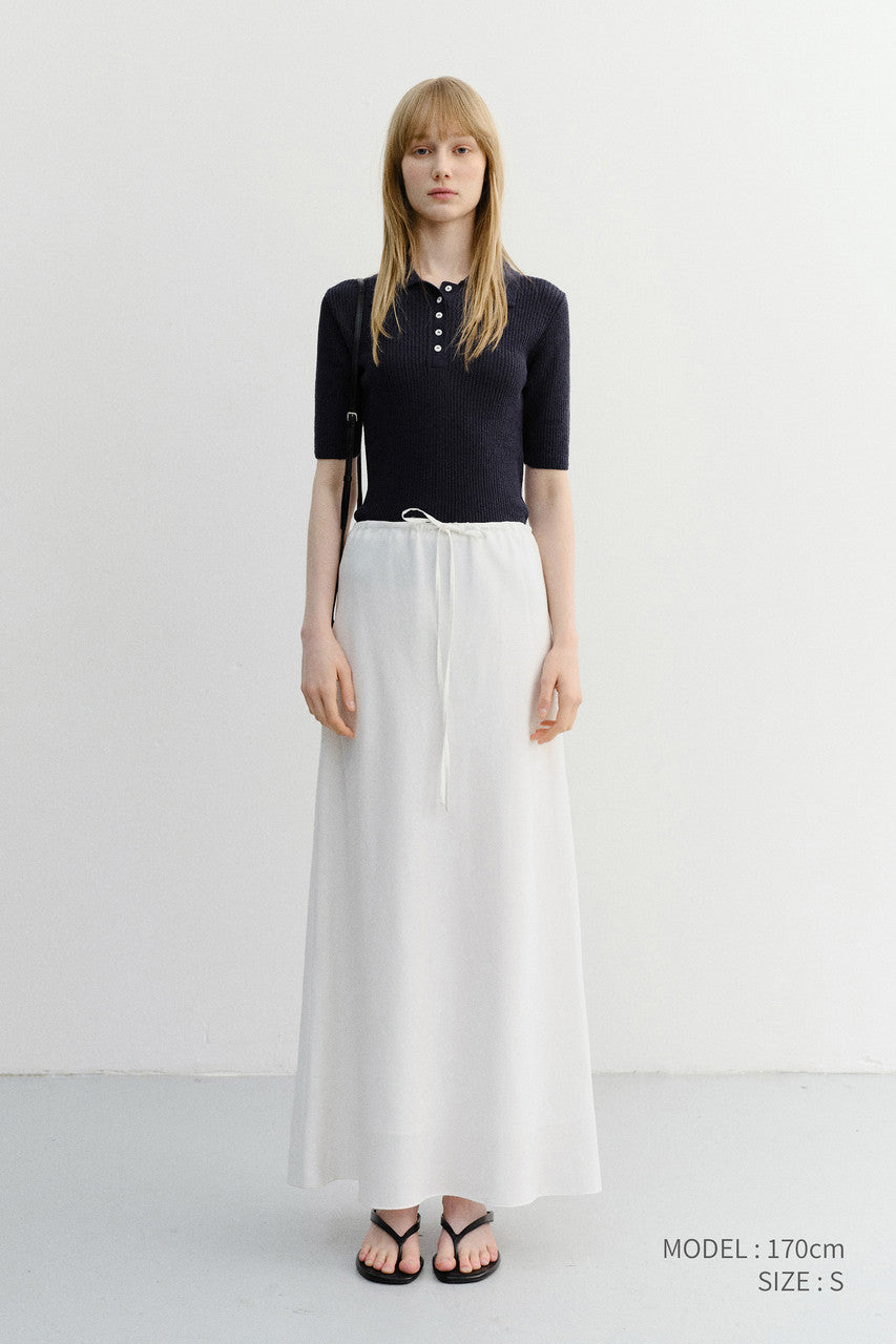 Dunst Linen Maxi Skirt White