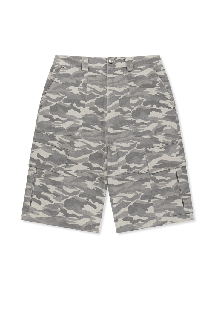 Matinkim Camouflage Cargo Bermuda Pants For Men IN Grey