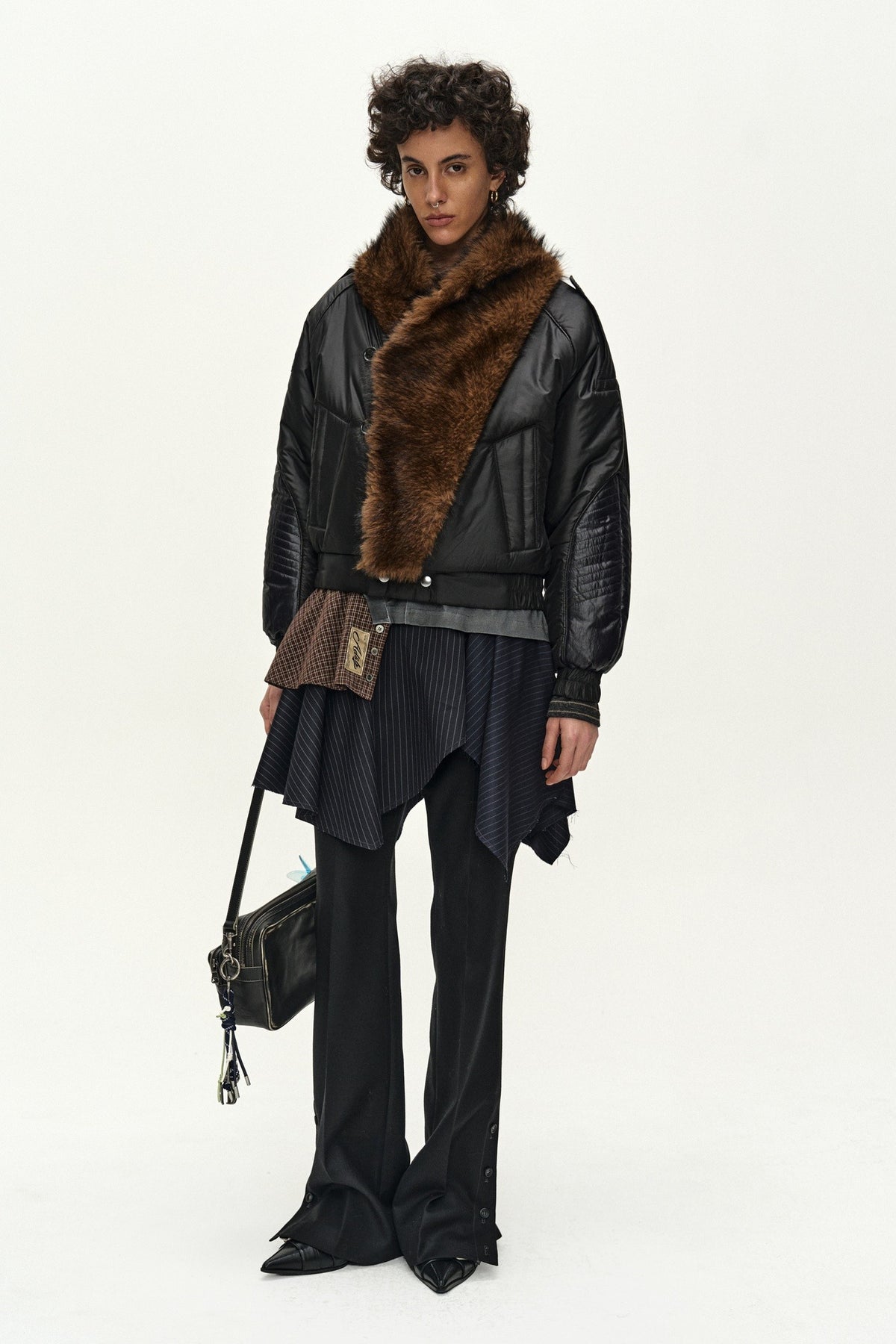 Andersson Bell Fur Shawl Collar Puffer Jacket