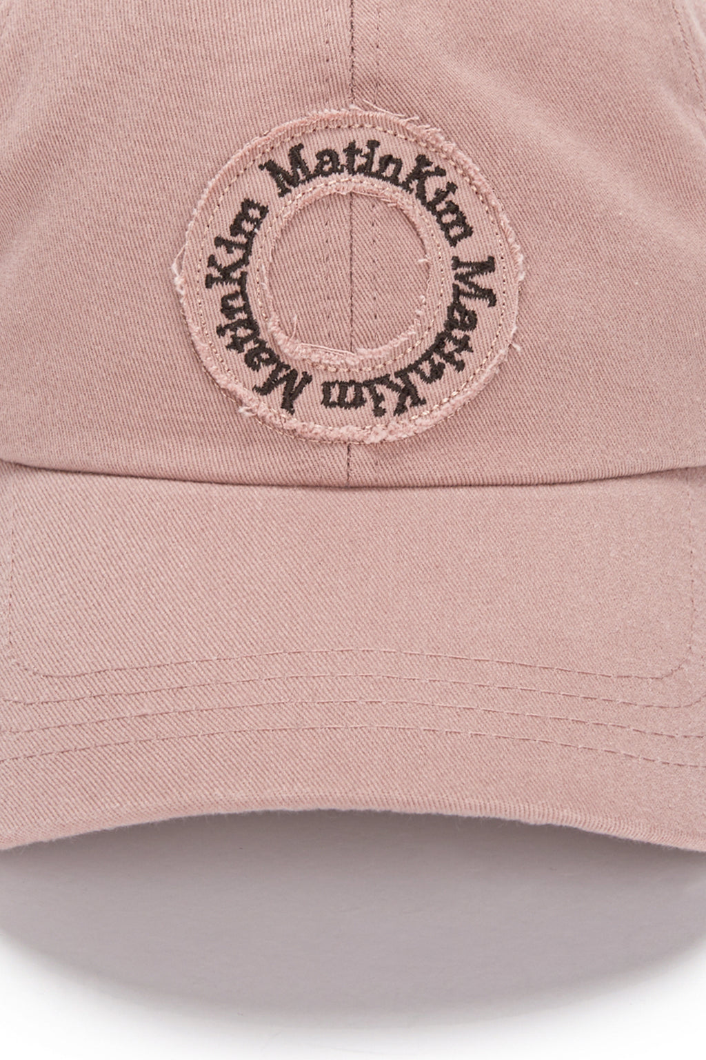 [matinkim] APPLIQUE CIRCLE LOGO BALL CAP IN PINK