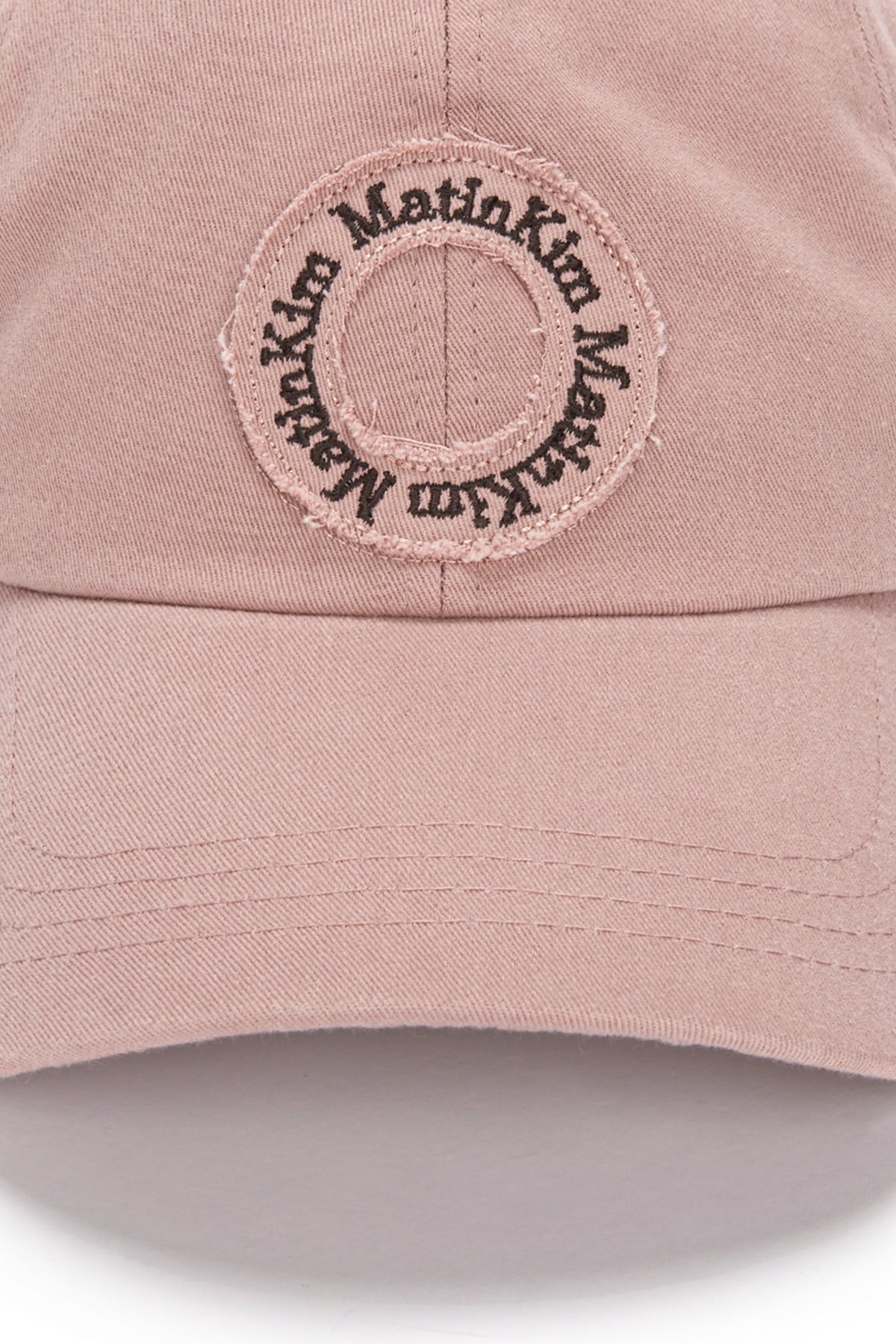 [matinkim] APPLIQUE CIRCLE LOGO BALL CAP IN PINK