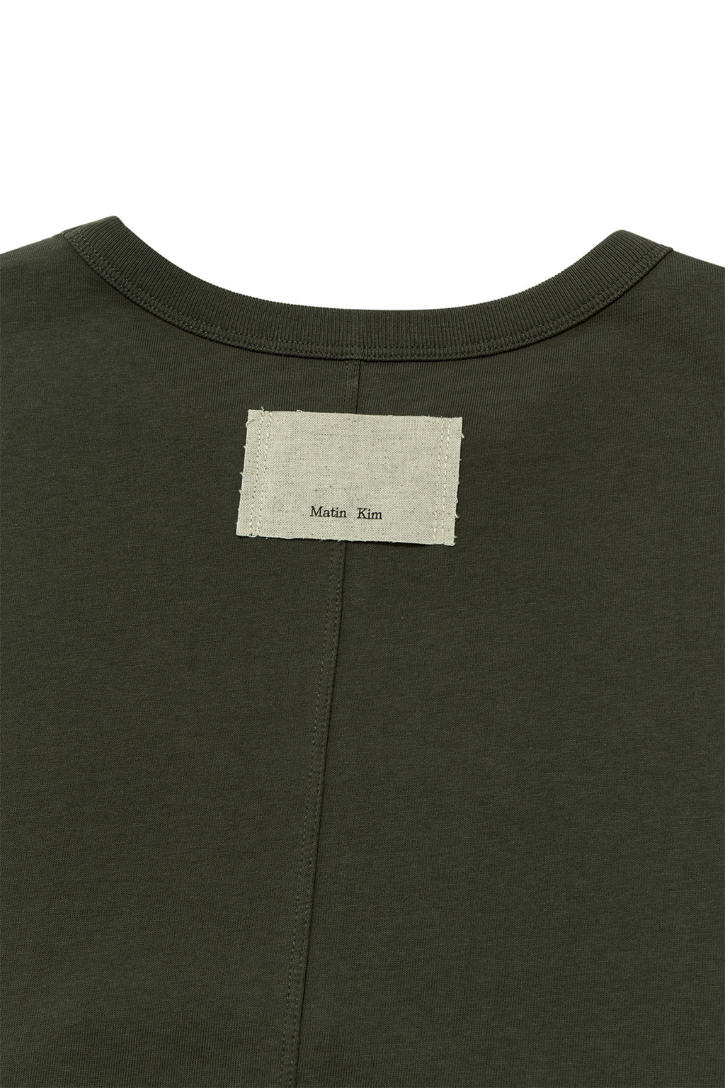 Matinkim Stitch Printing Detail Oversize Top IN Khaki