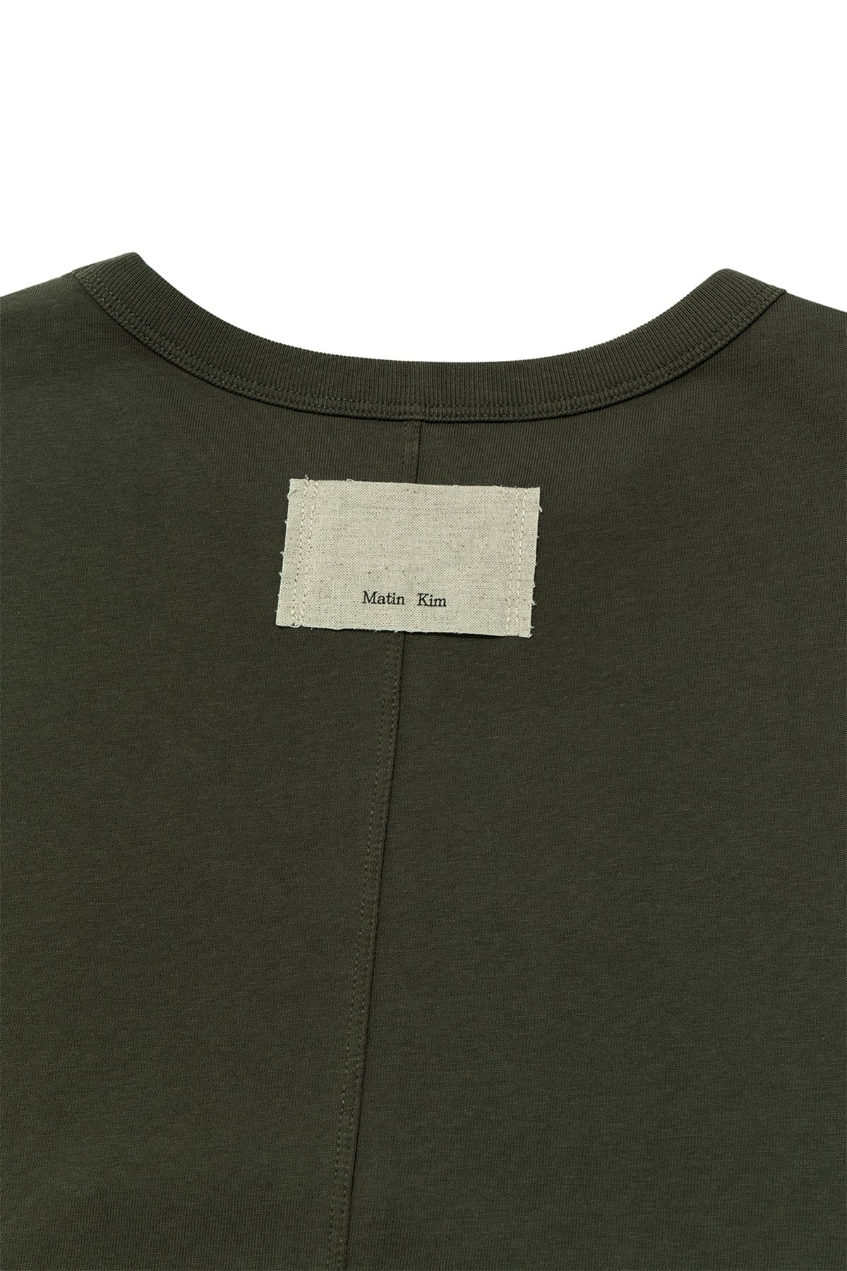 Matinkim Stitch Printing Detail Oversize Top IN Khaki